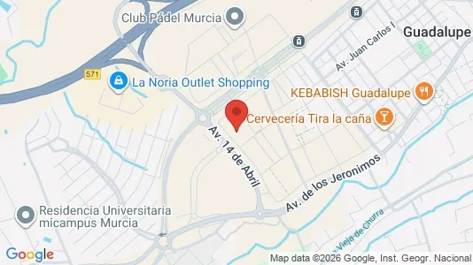 Apartments for rent i Murcia - kort over placeringen
