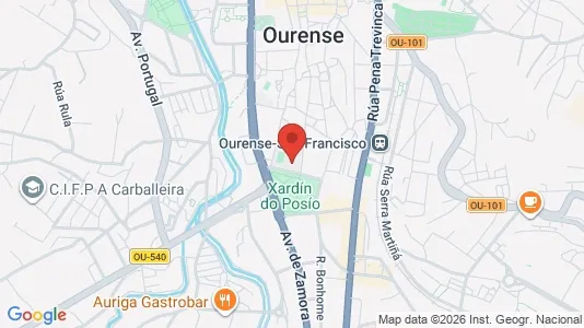 Rooms for rent i Ourense - kort over placeringen