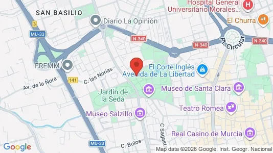Apartments for rent i Murcia - kort over placeringen