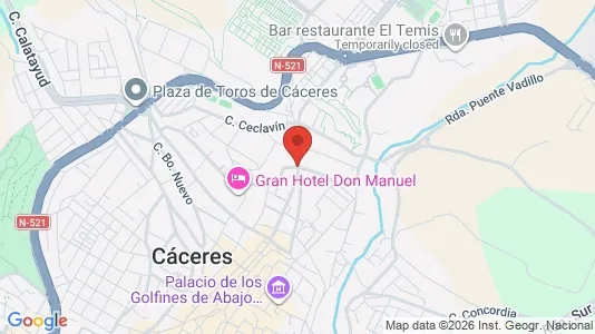 Apartments for rent i Cáceres - kort over placeringen