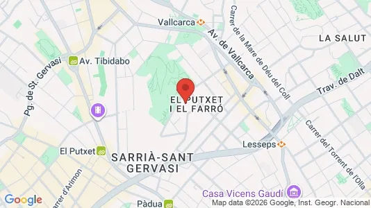 Apartments for rent i Barcelona Gràcia - kort over placeringen