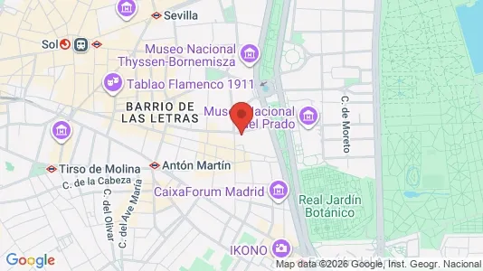 Apartments for rent i Madrid Retiro - kort over placeringen