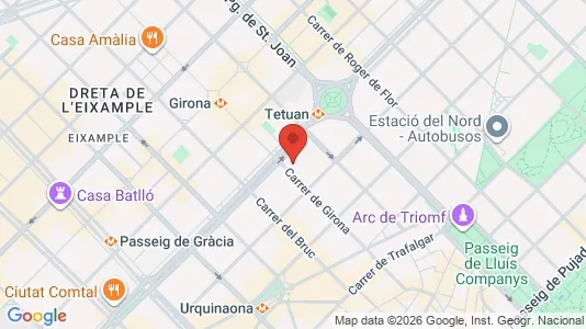 Apartments for rent i Barcelona Eixample - kort over placeringen