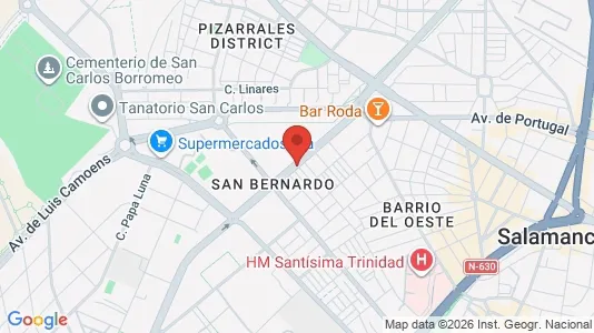 Apartments for rent i Salamanca - kort over placeringen