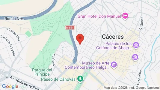 Apartments for rent i Cáceres - kort over placeringen