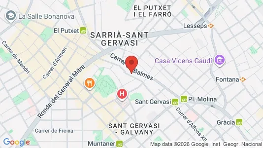 Apartments for rent i Barcelona Sarrià-St. Gervasi - kort over placeringen