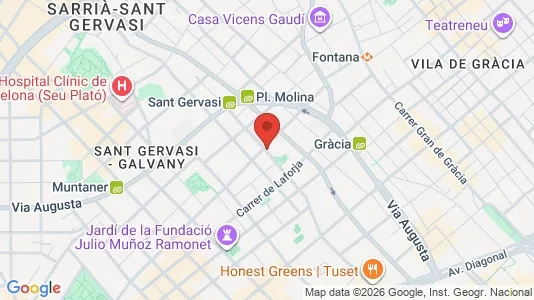 Apartments for rent i Barcelona Sarrià-St. Gervasi - kort over placeringen