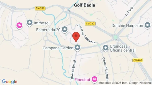 Apartments for rent i Finestrat - kort over placeringen