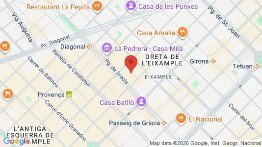 Apartments for rent i Barcelona Eixample - kort over placeringen