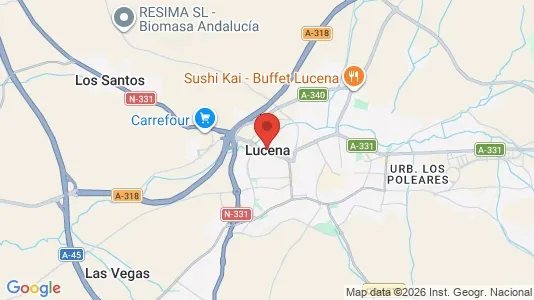 Houses for rent i Lucena - kort over placeringen