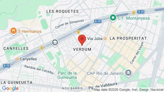 Apartments for rent i Barcelona Nou Barris - kort over placeringen