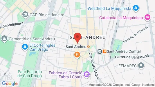 Apartments for rent i Barcelona Sant Andreu - kort over placeringen