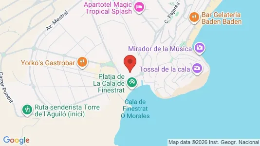 Apartments for rent i Finestrat - kort over placeringen