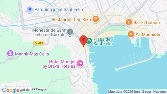 Apartments for rent i Sant Feliu de Guíxols - kort over placeringen