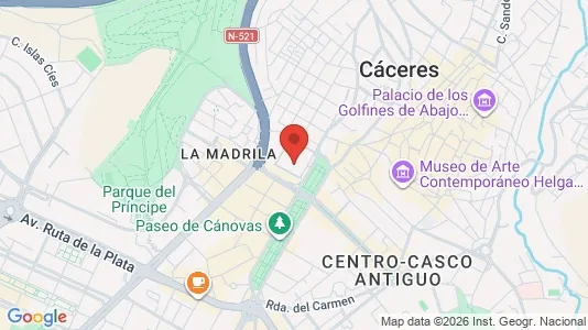 Apartments for rent i Cáceres - kort over placeringen