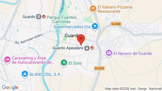 Apartments for rent i Guardo - kort over placeringen