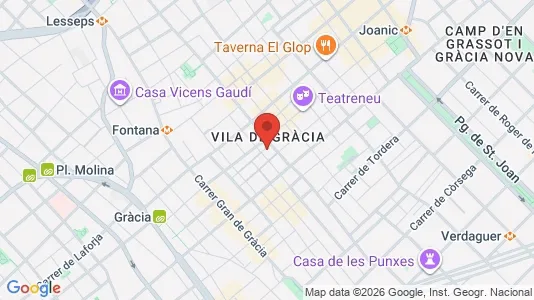 Apartments for rent i Barcelona Gràcia - kort over placeringen