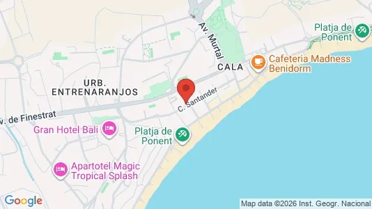 Apartments for rent i Benidorm - kort over placeringen