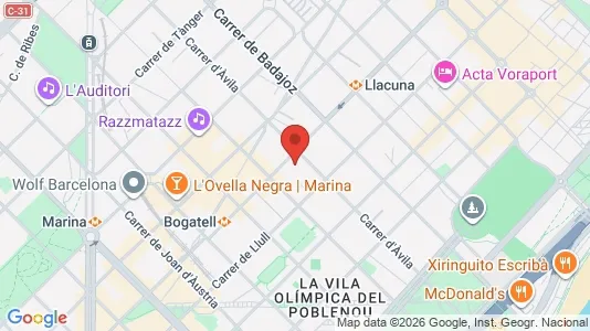 Apartments for rent i Barcelona Sant Martí - kort over placeringen