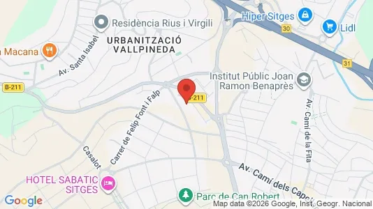 Apartments for rent i Sant Pere de Ribes - kort over placeringen