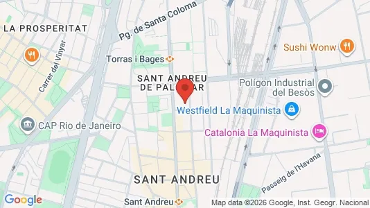 Apartments for rent i Barcelona Sant Andreu - kort over placeringen