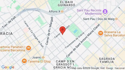 Apartments for rent i Barcelona Eixample - kort over placeringen