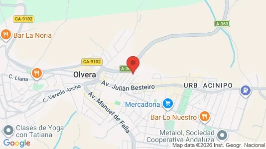 Apartments for rent i Olvera - kort over placeringen
