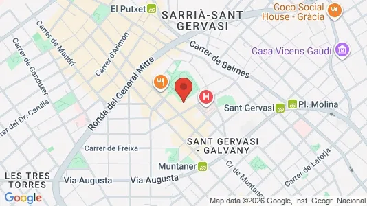 Apartments for rent i Barcelona Sarrià-St. Gervasi - kort over placeringen