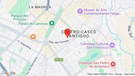 Apartments for rent i Cáceres - kort over placeringen