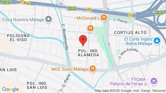 Apartments for rent i Málaga - kort over placeringen