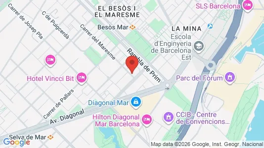 Apartments for rent i Barcelona Sant Martí - kort over placeringen