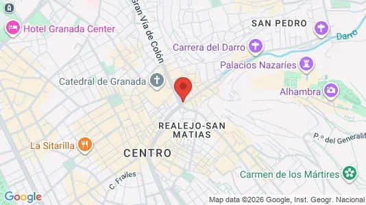 Apartments for rent i Granada - kort over placeringen