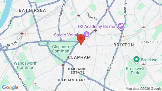 Houses for rent i London SW4 - kort over placeringen