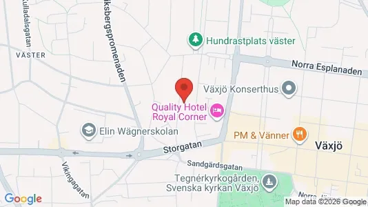 Apartments for rent i Växjö - kort over placeringen