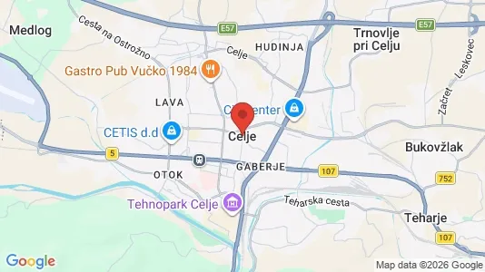 Apartments for rent i Celje - kort over placeringen