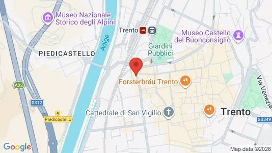 Rooms for rent i Trento - kort over placeringen