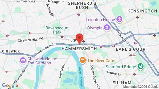 Houses for rent i London W6 - kort over placeringen