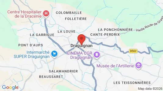 Houses for rent i Draguignan - kort over placeringen