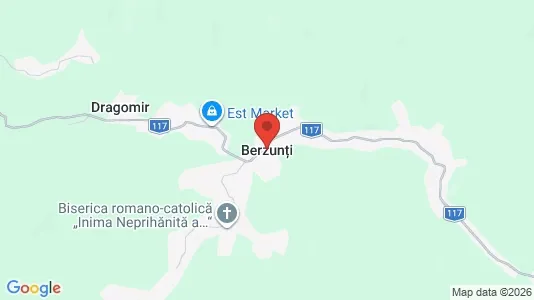 Apartments for rent i Berzunţi - kort over placeringen