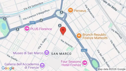 Rooms for rent i Florence - kort over placeringen