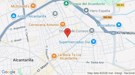 Apartments for rent i Alcantarilla - kort over placeringen