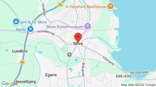 Apartments for rent i Skive - kort over placeringen