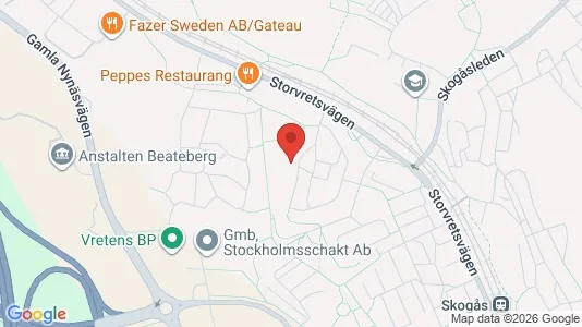 Rooms for rent i Huddinge - kort over placeringen