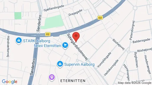 Apartments for rent i Aalborg Center - kort over placeringen