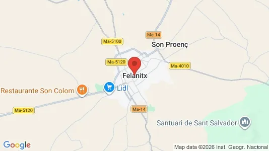 Houses for rent i Felanitx - kort over placeringen