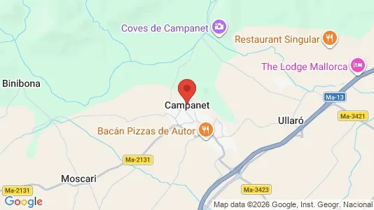 Houses for rent i Campanet - kort over placeringen