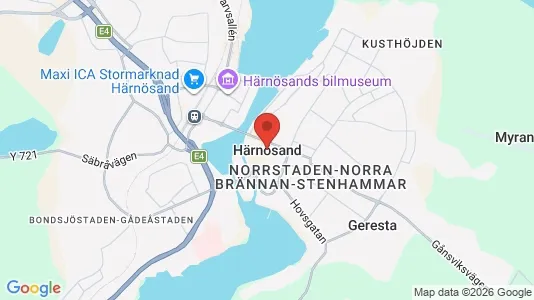 Houses for rent i Härnösand - kort over placeringen