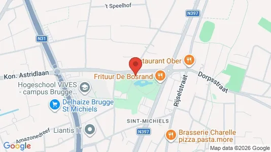 Apartments for rent i Brugge - kort over placeringen