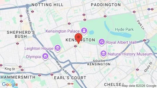 Houses for rent i London W8 - kort over placeringen