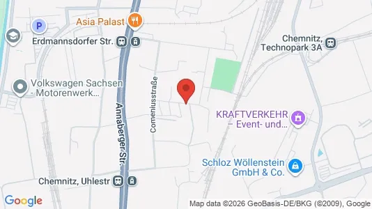 Apartments for rent i Chemnitz - kort over placeringen